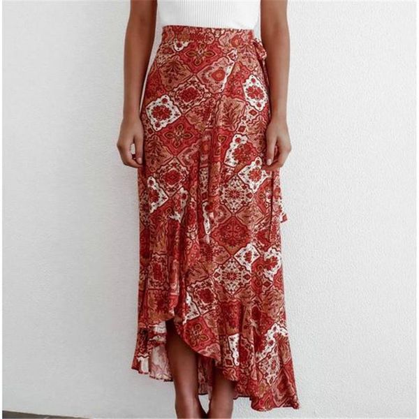 skirts women long loose bohemian floral printed split lace-up high waisted ruffles summer underskirts female fashion, Black
skirts women long loose bohemian floral printed split lace-up high waisted ruffles summer underskirts female fashion, Black