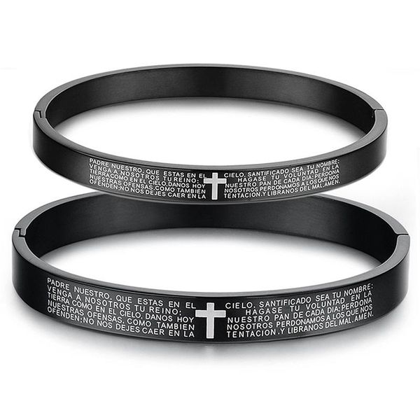 bangle cross bible hypoallergenic couple bracelet european and american jewelry ladies wholesale, Black
bangle cross bible hypoallergenic couple bracelet european and american jewelry ladies wholesale, Black