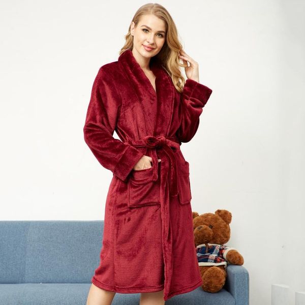 men's sleepwear women flannel long robe solid winter bathrobe gown casual kimono couple nightwear coral fleece nightgown, Black;brown
men's sleepwear women flannel long robe solid winter bathrobe gown casual kimono couple nightwear coral fleece nightgown, Black;brown