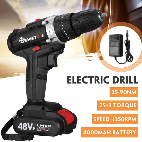 professiona electric drills mustool 48v 3 in 1 brushless screwdriver hammer drill 25+3 torque cordless impact with 1/2 battery
professiona electric drills mustool 48v 3 in 1 brushless screwdriver hammer drill 25+3 torque cordless impact with 1/2 battery