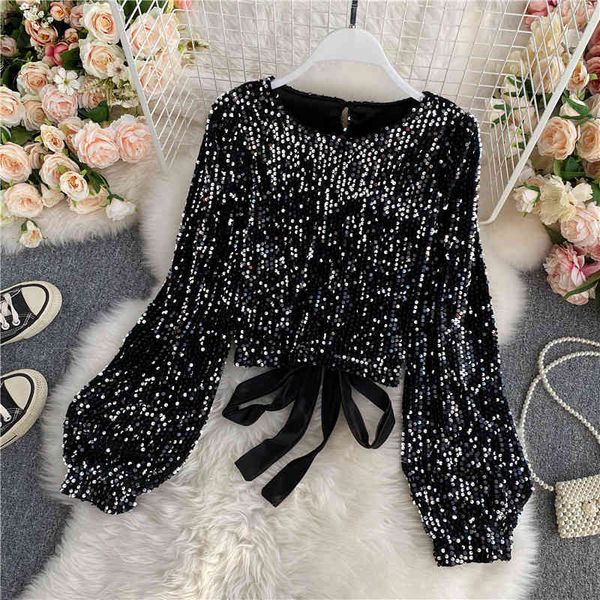 women's blouses & shirts blusa feminina outono inverno lantejoulas gola redonda manga comprida com abertura nas costas laço curto 2x2e, White
women's blouses & shirts blusa feminina outono inverno lantejoulas gola redonda manga comprida com abertura nas costas laço curto 2x2e, White