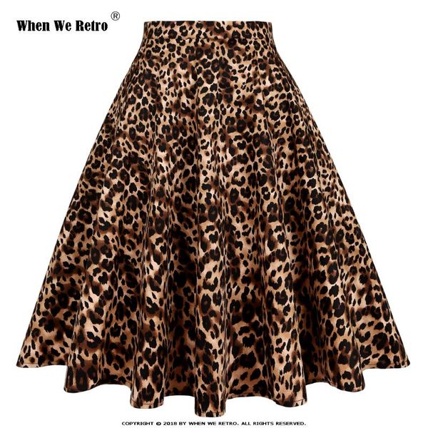 when we retro autumn midi skirts ss0007 a line swing high waist skirt cotton vintage rockabilly women leopard with pockets, Black
when we retro autumn midi skirts ss0007 a line swing high waist skirt cotton vintage rockabilly women leopard with pockets, Black