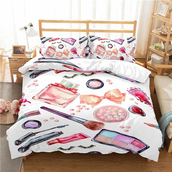 bedding sets luxury 3d makeup lipstick print kid set comfortable pink cosmetic duvet cover pillowcase home textile /king size
bedding sets luxury 3d makeup lipstick print kid set comfortable pink cosmetic duvet cover pillowcase home textile /king size