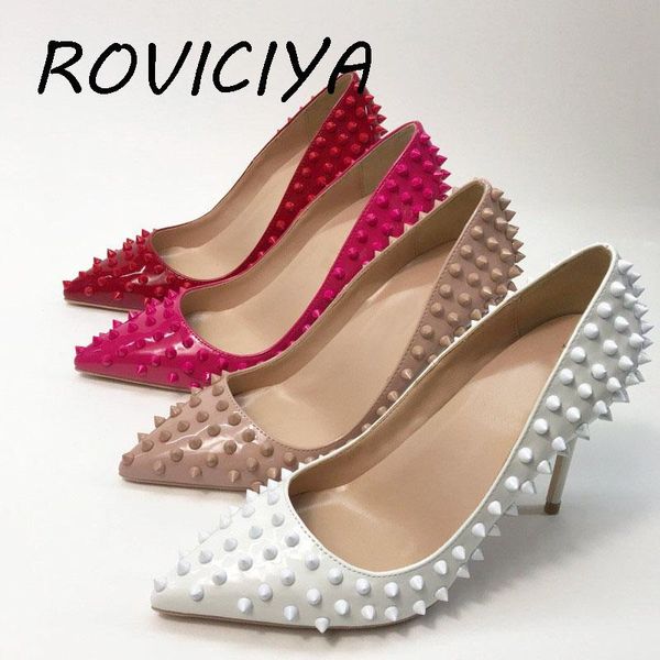dress shoes fashion women's pumps with rivets pointed toe rose red rivet 12cm high-heeled wedding women woman md020 roviciya, Black
dress shoes fashion women's pumps with rivets pointed toe rose red rivet 12cm high-heeled wedding women woman md020 roviciya, Black
