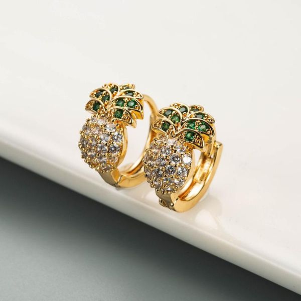 hoop & huggie cute fruit pineapple earrings for women shiny green cubic zirconia small huggies lovely earring piercing jewelry accessory, Golden;silver
hoop & huggie cute fruit pineapple earrings for women shiny green cubic zirconia small huggies lovely earring piercing jewelry accessory, Golden;silver