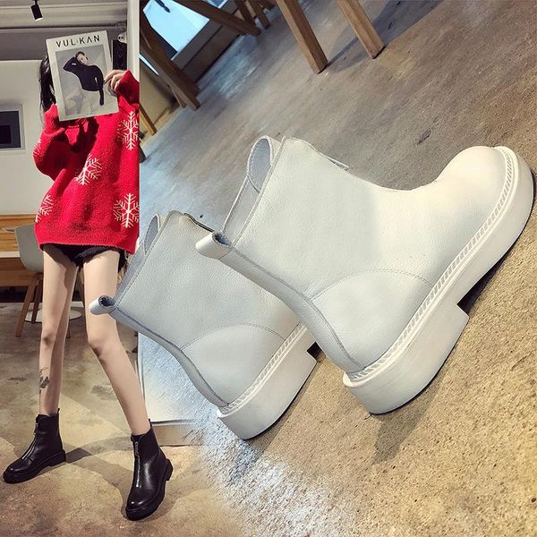 boots women's autumn winter 2021 cotton leather front zipper short added layer, Black
boots women's autumn winter 2021 cotton leather front zipper short added layer, Black