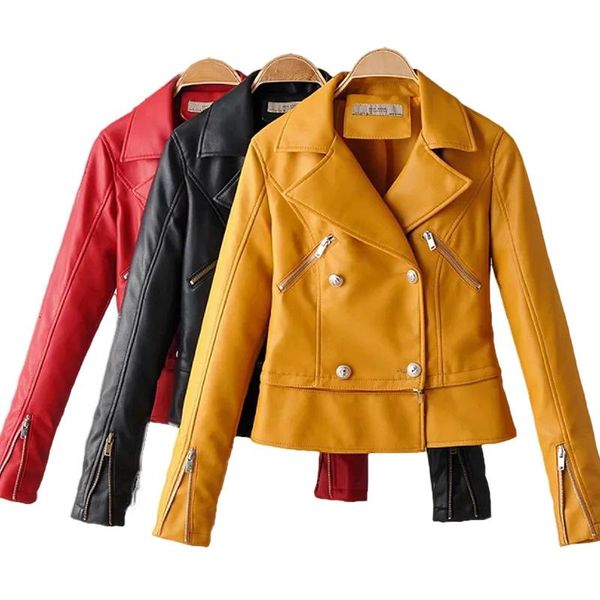 women's leather & faux onebling women jackets long sleeve slim moto coat 2021 spring autumn ladies casual all match double-breasted, Black
women's leather & faux onebling women jackets long sleeve slim moto coat 2021 spring autumn ladies casual all match double-breasted, Black