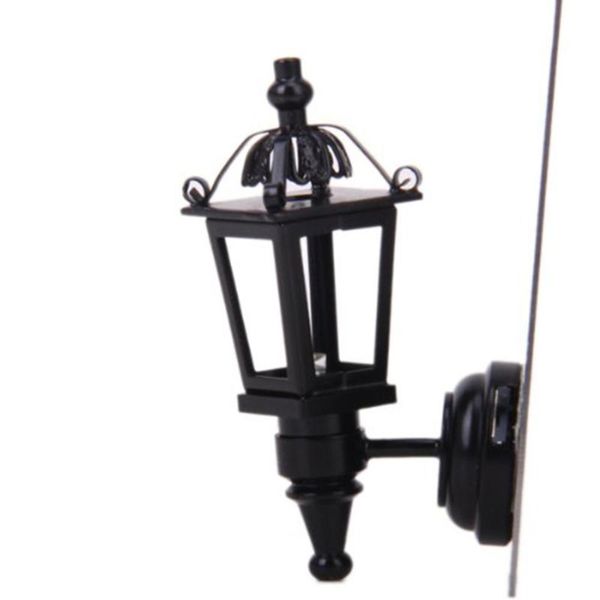 wall lamp vintage diy mini house 1/12 miniature led light (black) 
wall lamp vintage diy mini house 1/12 miniature led light (black)