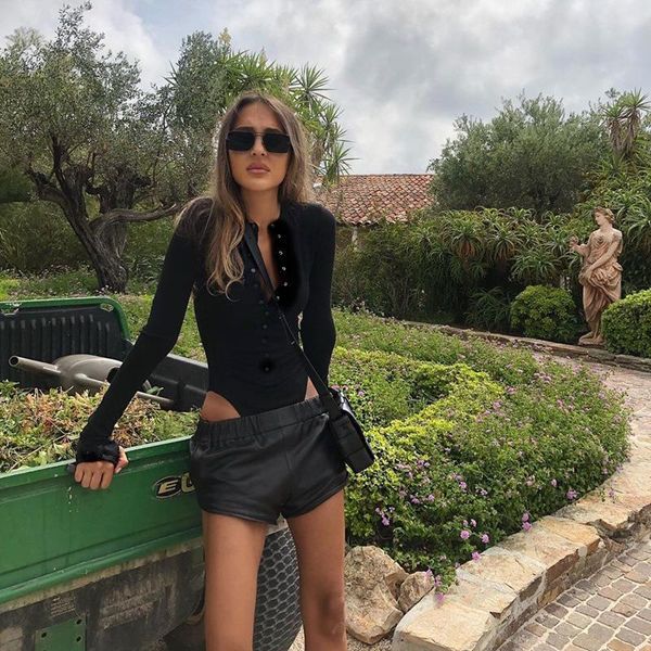 women's jumpsuits & rompers women button body bodysuit female long sleeive skinny playsuit feminino overalls, Black;white
women's jumpsuits & rompers women button body bodysuit female long sleeive skinny playsuit feminino overalls, Black;white