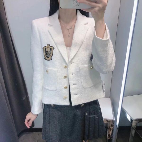 women's suits & blazers sra beleza women autumn spring slim white embroidery jacket female notched collar single breasted pocket chic l, White;black
women's suits & blazers sra beleza women autumn spring slim white embroidery jacket female notched collar single breasted pocket chic l, White;black