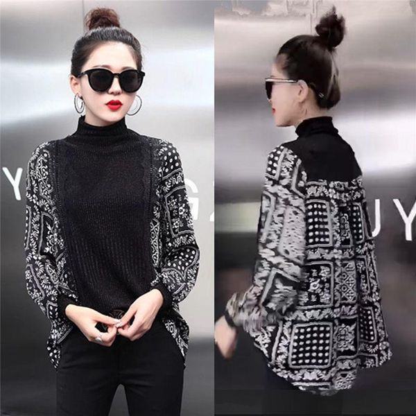 women's blouses & shirts women blouse autumn blue white porcelain loose turtlenecks chiffon sweater blusas ropa de mujer
women's blouses & shirts women blouse autumn blue white porcelain loose turtlenecks chiffon sweater blusas ropa de mujer
