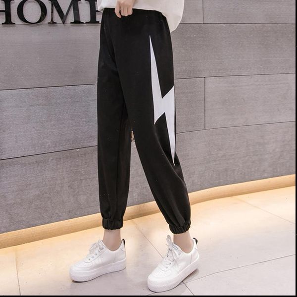 loose summer soft black womens pant wide leg grey high waisted trousers, Black;white
loose summer soft black womens pant wide leg grey high waisted trousers, Black;white