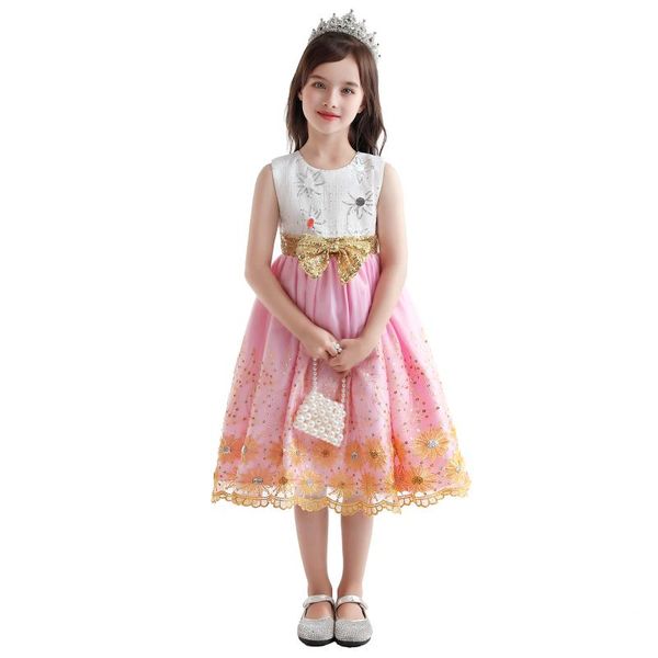 girls dress sequin lace wedding party flower sleeveless knee length birthday for holiday girl's dresses, Red;yellow
girls dress sequin lace wedding party flower sleeveless knee length birthday for holiday girl's dresses, Red;yellow