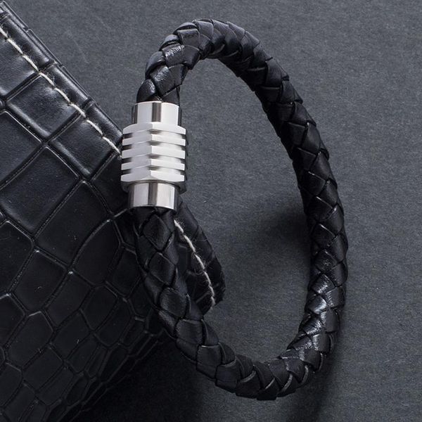 charm bracelets men jewelry black braided leather bracelet for stainless steel magnetic clasp fashion bangles wholesale pw734, Golden;silver
charm bracelets men jewelry black braided leather bracelet for stainless steel magnetic clasp fashion bangles wholesale pw734, Golden;silver