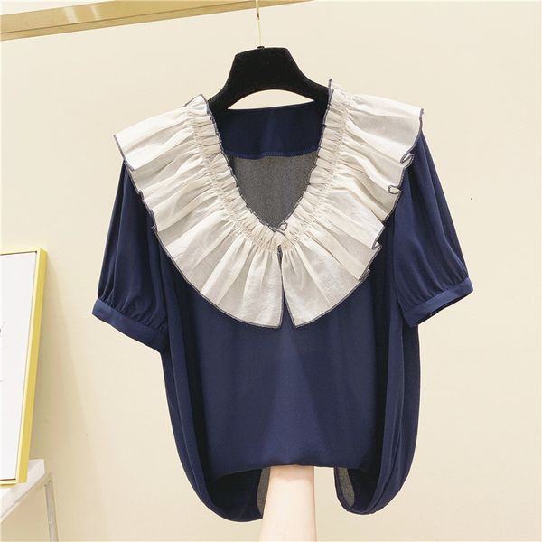 blouses ruffled doll collar short sleeve chiffon shirt women summer loose blouse ladies blouses female blusas, White
blouses ruffled doll collar short sleeve chiffon shirt women summer loose blouse ladies blouses female blusas, White