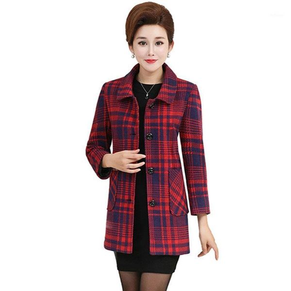 2021women woolen coat autumn winter middle-aged slim jacket female mid long lattice plus size 4xl outerwear women's wool & blends, Black
2021women woolen coat autumn winter middle-aged slim jacket female mid long lattice plus size 4xl outerwear women's wool & blends, Black