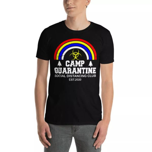 Camp Quarantine Social Distancing Club Est.2020 Matching Camper Camping Shirt, White;black
Camp Quarantine Social Distancing Club Est.2020 Matching Camper Camping Shirt, White;black