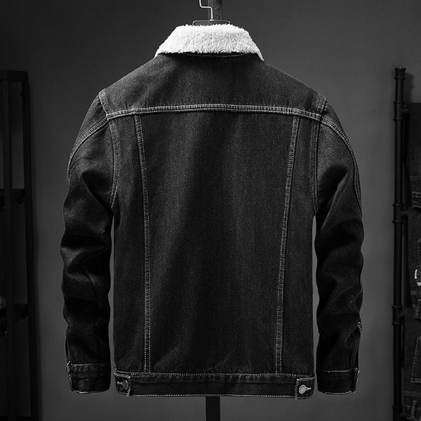 men's jackets winter of thick men fur lining denim jacket thin cowboy suit jeans single casual breasted streetwear man yzr9, Black;brown
men's jackets winter of thick men fur lining denim jacket thin cowboy suit jeans single casual breasted streetwear man yzr9, Black;brown