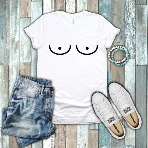 boob breasts feminist gender equality nipple shirt cotton white t-shirt, White;black
boob breasts feminist gender equality nipple shirt cotton white t-shirt, White;black