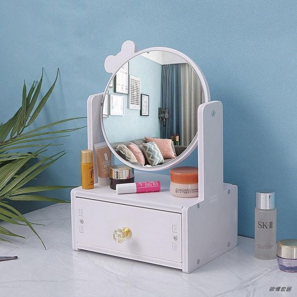 mirrors rotate wooden cute make-up mirror diy assembly desk dressing women portable large cosmetic storage box shelf wf 
mirrors rotate wooden cute make-up mirror diy assembly desk dressing women portable large cosmetic storage box shelf wf