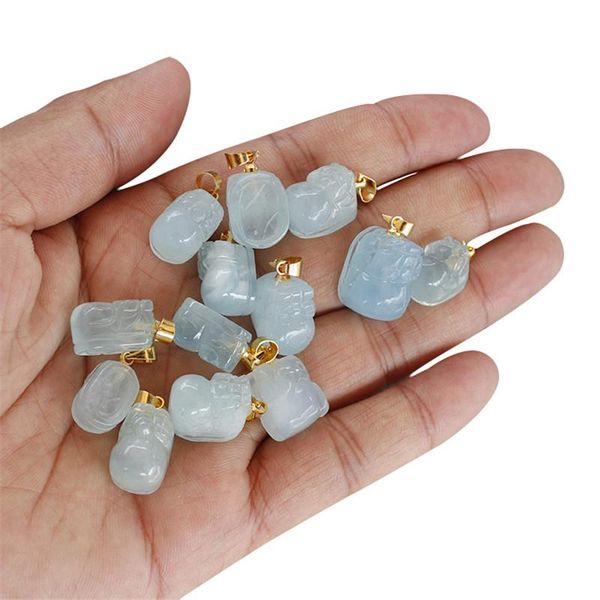 decorative objects & figurines natural aquamarine crystal pixiu for pendant 
decorative objects & figurines natural aquamarine crystal pixiu for pendant