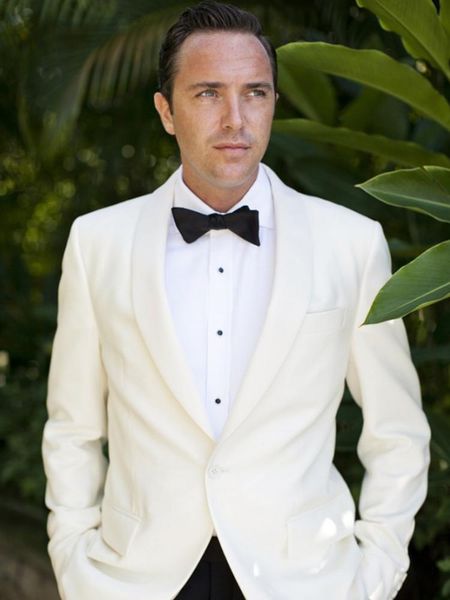 men's suits & blazers anniebritney white 2 piece slim fit men suit with black pants groom wedding tuxedo high end prom set, White;black
men's suits & blazers anniebritney white 2 piece slim fit men suit with black pants groom wedding tuxedo high end prom set, White;black