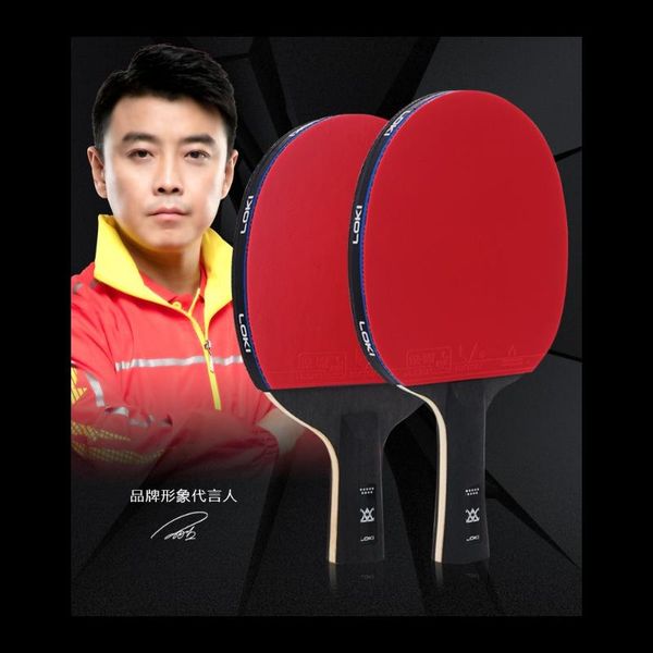 table tennis raquets professional racket carbon fiber set short and long handle with double flour thorn
table tennis raquets professional racket carbon fiber set short and long handle with double flour thorn