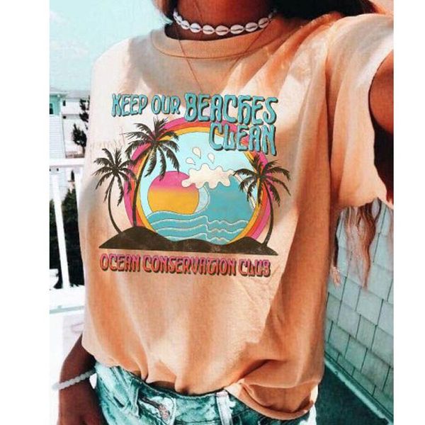 women's t-shirt coconut sunrise print loose beach style graphic t shirts women short sleeve o neck casual shirt for summer vacation, White
women's t-shirt coconut sunrise print loose beach style graphic t shirts women short sleeve o neck casual shirt for summer vacation, White