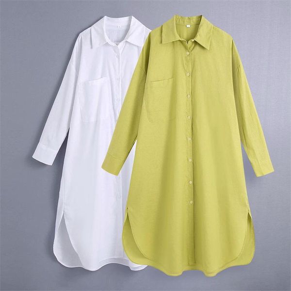 women's polos summer 2021 european and american wind lapel long-sleeved linen loose-fitting slim long shirt dlsy937, White
women's polos summer 2021 european and american wind lapel long-sleeved linen loose-fitting slim long shirt dlsy937, White
