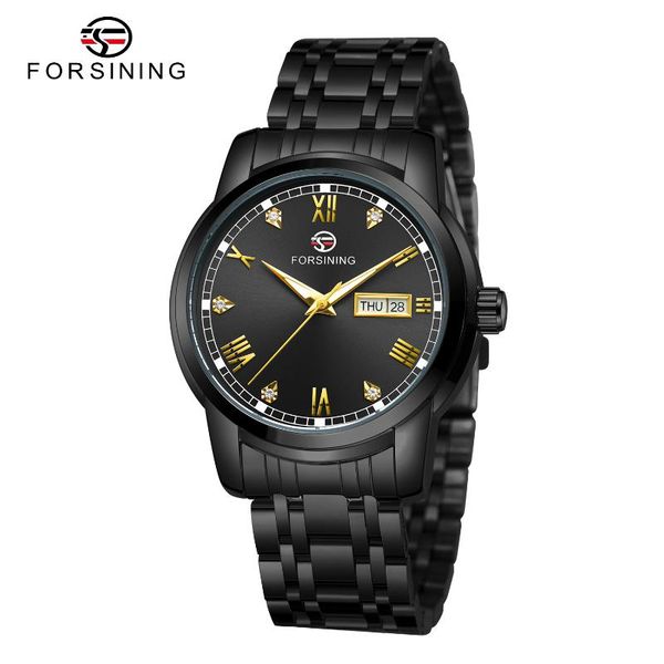 wristwatches forsining calendar watch leisure mechanical automatic men's steel band, Slivery;brown
wristwatches forsining calendar watch leisure mechanical automatic men's steel band, Slivery;brown