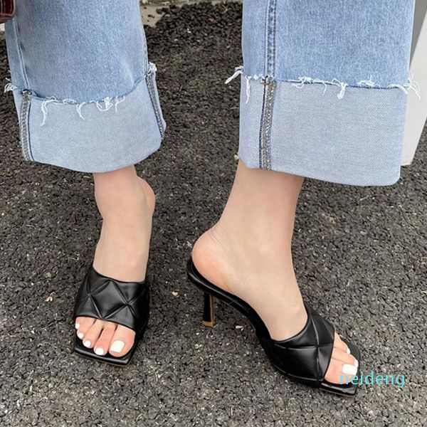 fashion brand slippers women square toe high heels sandal diamond embossing slides house outdoor flip flops zapatillas 2021, Black
fashion brand slippers women square toe high heels sandal diamond embossing slides house outdoor flip flops zapatillas 2021, Black