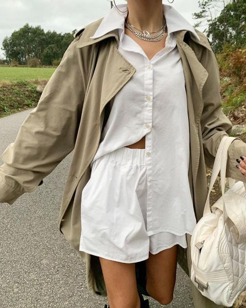 women's tracksuits tracksuit 2021 2pcs women summer solid color long sleeves single-breasted shirt + elastic waist shorts for girls blu, Gray
women's tracksuits tracksuit 2021 2pcs women summer solid color long sleeves single-breasted shirt + elastic waist shorts for girls blu, Gray