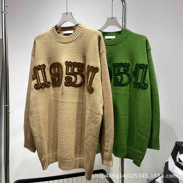 women's knits & tees family autumn and winter 1951 digital commemorative knitted sweater loose round neck pullover printed basp, White
women's knits & tees family autumn and winter 1951 digital commemorative knitted sweater loose round neck pullover printed basp, White