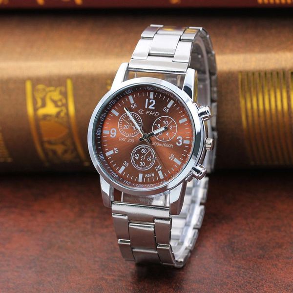 wristwatches fhd men watchstainless steel dress business hook buckle quartz hour wrist analog watches relogio masculino, Slivery;brown
wristwatches fhd men watchstainless steel dress business hook buckle quartz hour wrist analog watches relogio masculino, Slivery;brown