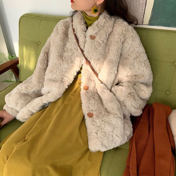 2021 winter new rex rabbit fur grass women's plush and cotton thickened fur one coat, Black
2021 winter new rex rabbit fur grass women's plush and cotton thickened fur one coat, Black