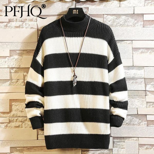 men's sweaters pfhq 2021 winter men knitting sweater striped round neck long sleeve korean style warm pullovers ropa hombre trendy 21d5, White;black
men's sweaters pfhq 2021 winter men knitting sweater striped round neck long sleeve korean style warm pullovers ropa hombre trendy 21d5, White;black