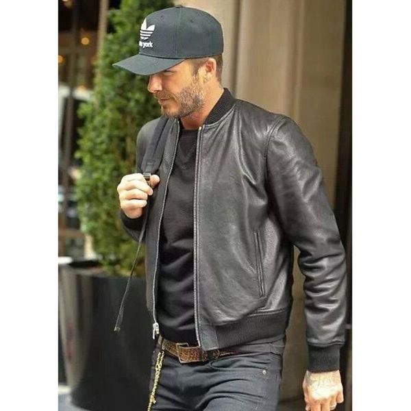 men's leather & faux mens jacket 100% cow collar business men natural high-quality coat h78, Black
men's leather & faux mens jacket 100% cow collar business men natural high-quality coat h78, Black