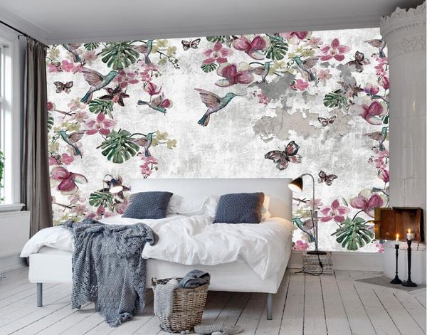 custom mural wallpaper retro cement wall hand-painted flowers and birds background european wallpapers
custom mural wallpaper retro cement wall hand-painted flowers and birds background european wallpapers