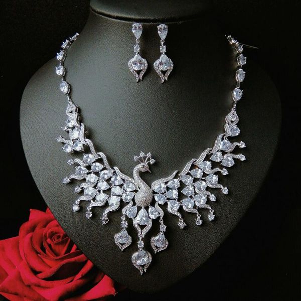 earrings & necklace 2021 bird bridal jewelry sets fashion dubai set for nigeria women wedding party accessories design, Silver
earrings & necklace 2021 bird bridal jewelry sets fashion dubai set for nigeria women wedding party accessories design, Silver