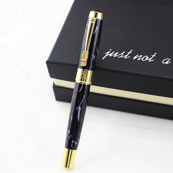

arrival dika wen black gold clip fountain pen with 0.5 mm extra fine nib smooth writing metal dragon inking pens