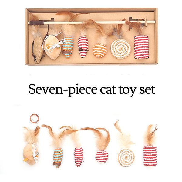 cat toys funny stick 7-piece combination toy self-cat kitty set feather bell molar
cat toys funny stick 7-piece combination toy self-cat kitty set feather bell molar