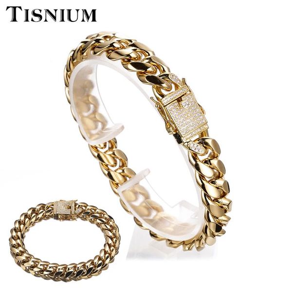 tisnium 12mm now fashion gold color men's bracelet friends gift stainless steel jewelry accessories steampunk style, Black
tisnium 12mm now fashion gold color men's bracelet friends gift stainless steel jewelry accessories steampunk style, Black