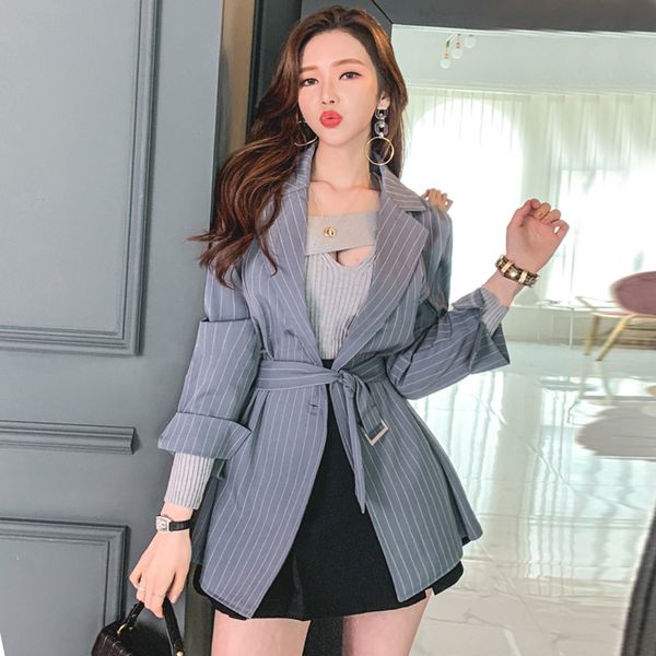 suit comfortable arrival quality tempered striped lady from elegant single pretty button wild blazer, White;black
suit comfortable arrival quality tempered striped lady from elegant single pretty button wild blazer, White;black