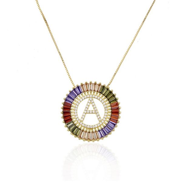 new arrival gold color micro pave rainbow cz cubic zirconia a-z initials letter pendant necklaces for women girls jewelry gifts 94 o2, Black
new arrival gold color micro pave rainbow cz cubic zirconia a-z initials letter pendant necklaces for women girls jewelry gifts 94 o2, Black