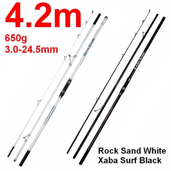 boat fishing rods 5000g white rock 4.2m sand black xaba carbonfiber surfcasting surf casting rod tip dia. 3mm bu24.5mm 650g bait 100-250g
boat fishing rods 5000g white rock 4.2m sand black xaba carbonfiber surfcasting surf casting rod tip dia. 3mm bu24.5mm 650g bait 100-250g
