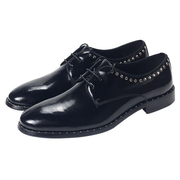 dress shoes formal rivet fashion derby oxford slip on handmade genuine leather black casual for men high quality
dress shoes formal rivet fashion derby oxford slip on handmade genuine leather black casual for men high quality