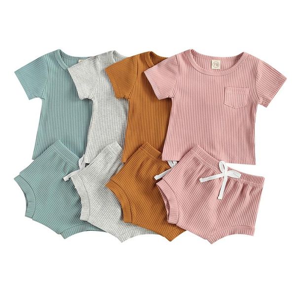 0-36m born infant baby girls knitted cotton clothes set soft short sleeve t shirt shorts summer solid color outfits clothing sets, White
0-36m born infant baby girls knitted cotton clothes set soft short sleeve t shirt shorts summer solid color outfits clothing sets, White