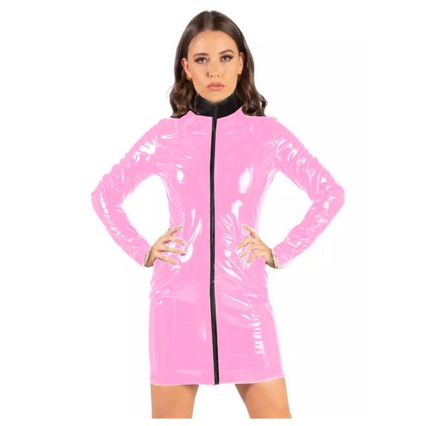 casual dresses summer mini dress for women vinyl long sleeve black neck clubwear plus size pvc vintage fancy halloween costume, Black;gray
casual dresses summer mini dress for women vinyl long sleeve black neck clubwear plus size pvc vintage fancy halloween costume, Black;gray