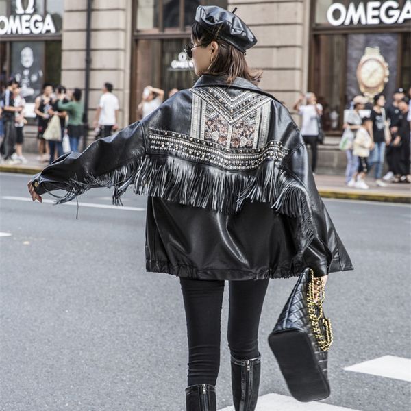 coats black embroidery rivet tassel faux leather plus size women outwear motorcycle biker jacket ladies pu coat cool streetwear
coats black embroidery rivet tassel faux leather plus size women outwear motorcycle biker jacket ladies pu coat cool streetwear