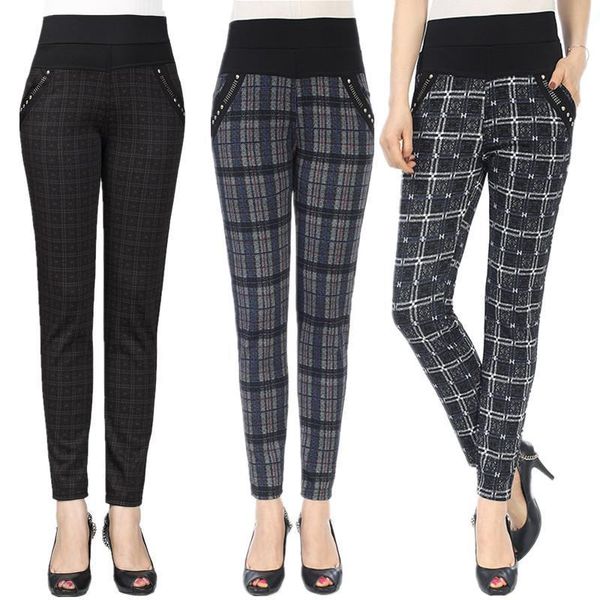 women trousers straight pants high waist the grid casual female add wool fashion pantalon calca feminina plus size m114 women's & capri, Black;white
women trousers straight pants high waist the grid casual female add wool fashion pantalon calca feminina plus size m114 women's & capri, Black;white